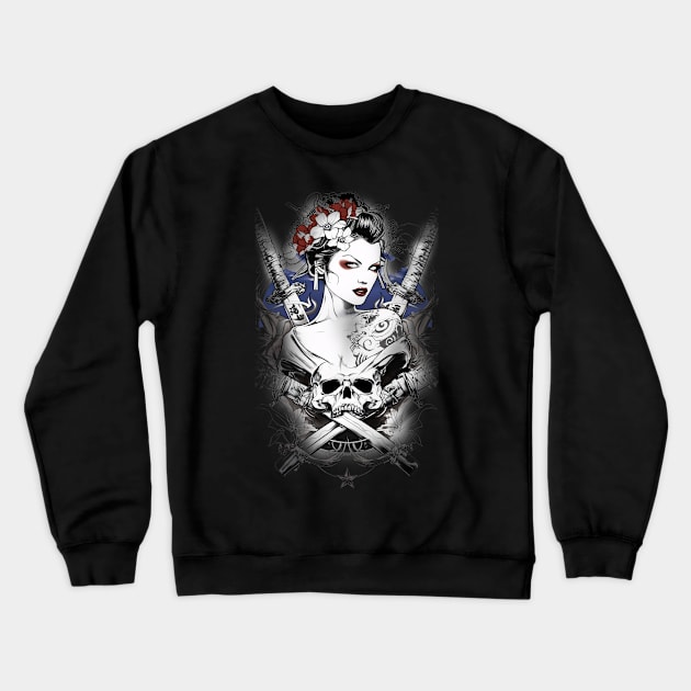 Geishas and Bushido, Eastern Culture Graphic T-shirt 19 Crewneck Sweatshirt by ToddT